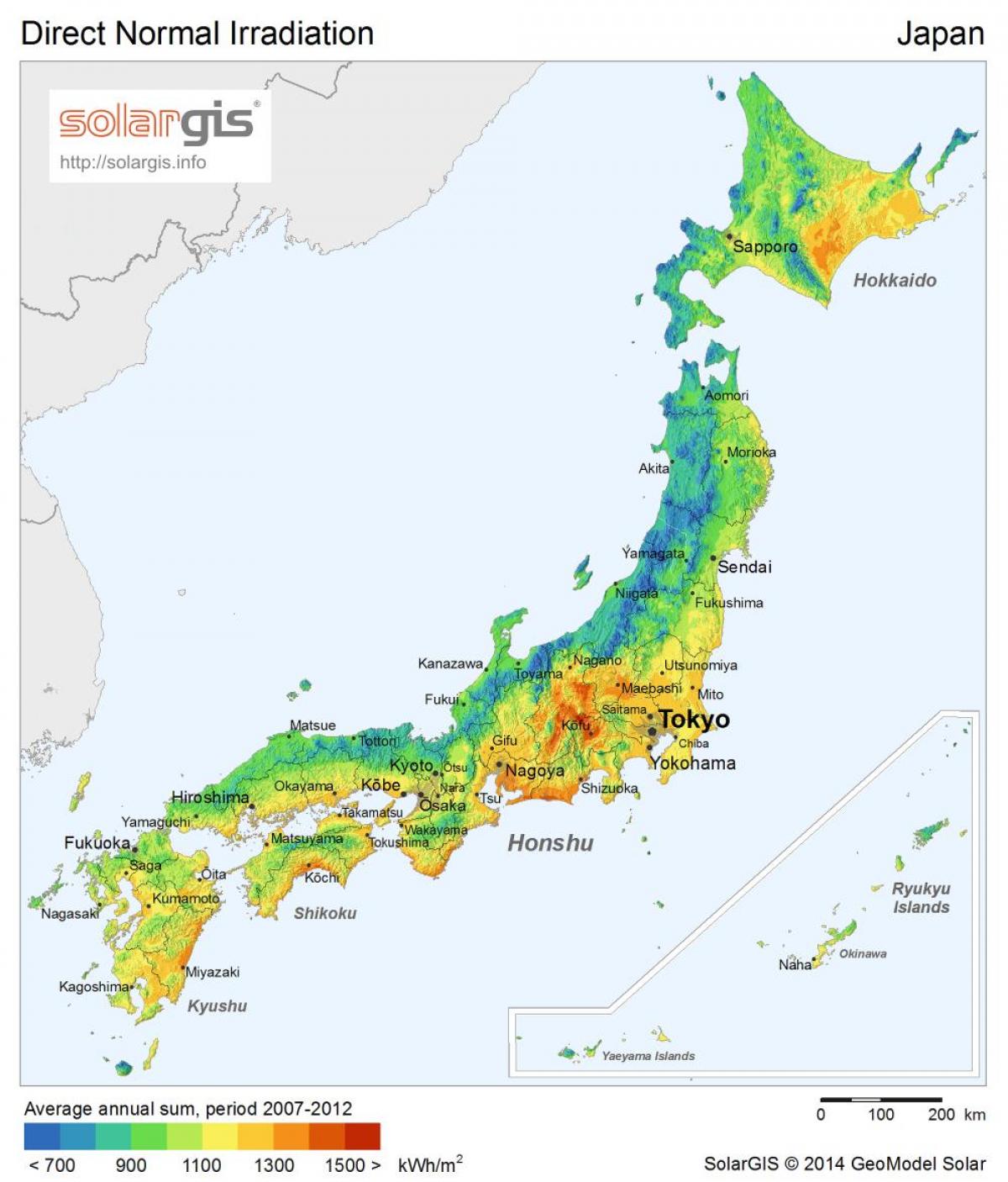 promieniowanie Japonia mapa