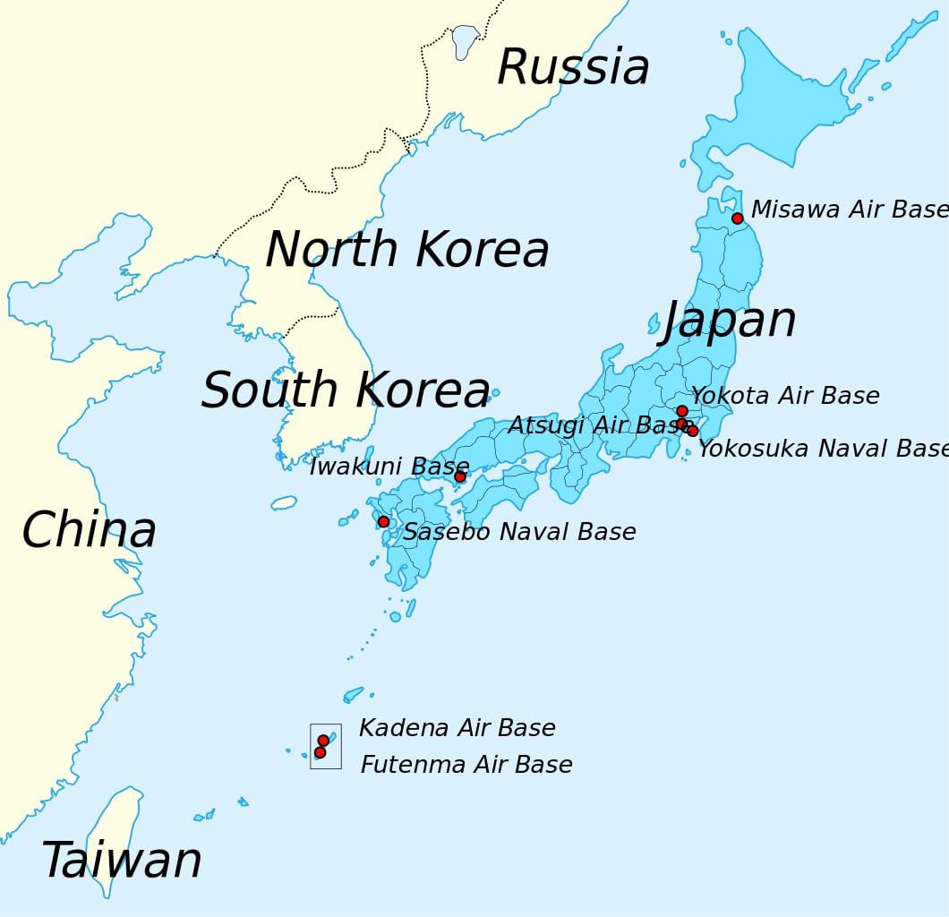 mapa Japonii ww2