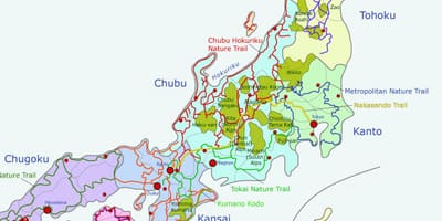 Mapa Alp japońskich
