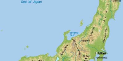 Mapa góry w Japonii