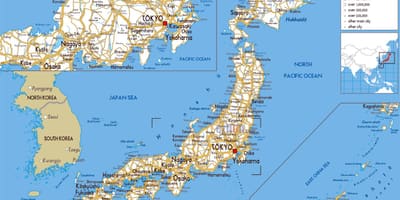 Drogowa mapa Japonii