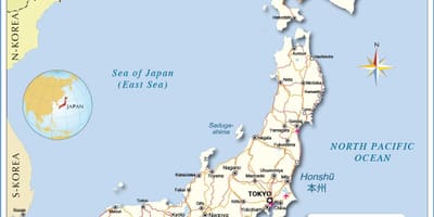 Mapa Japonii