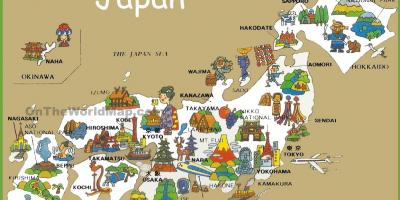 Mapa turystyczna Japonii