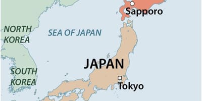 Mapa Północnej Japonii