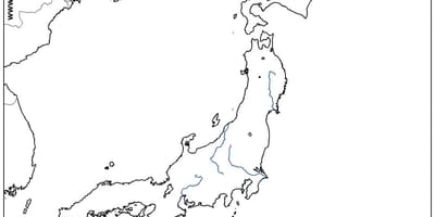 Japonia rzek mapie