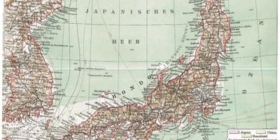 Stara mapa Japonii