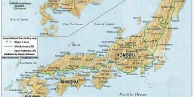 Japonii szczegółowa mapa